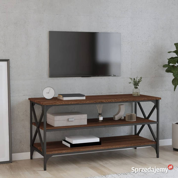 Szafka pod telewizor brązowy dąb 100x40x50