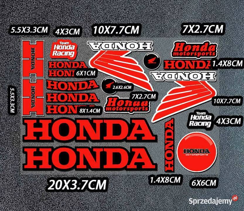 Zestaw naklejek na motocykl z logo Honda Sieradz