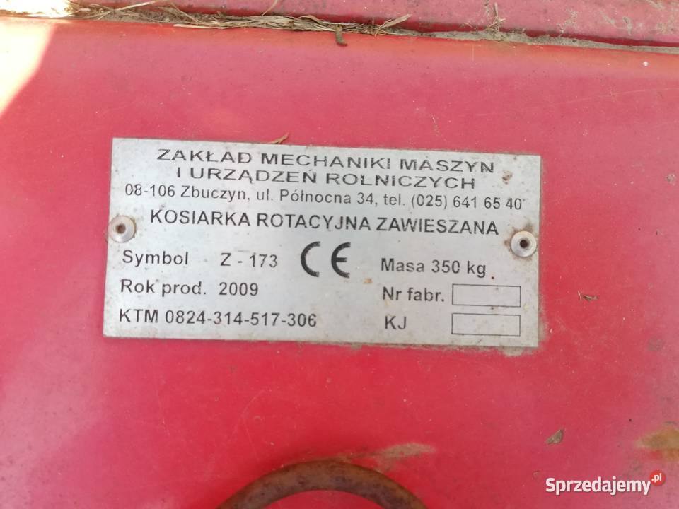 Kosiarka rotacyjna zawieszana z173 nieuszkodzony Pstrągówka