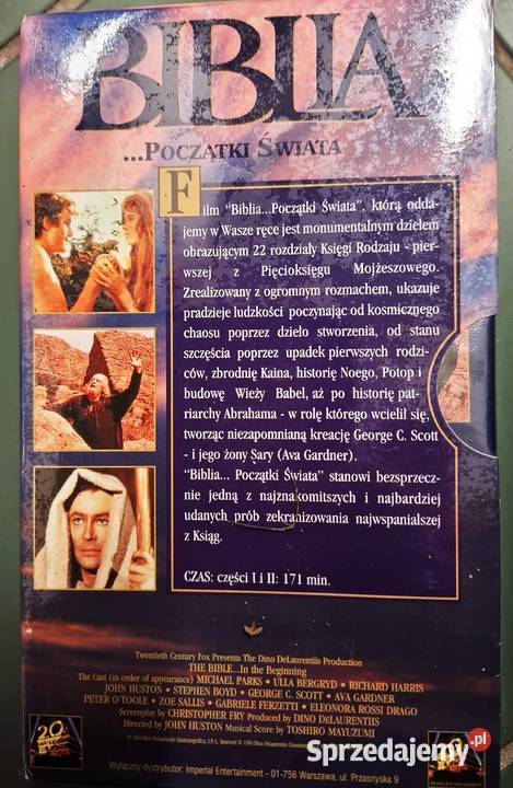 Film kpl 2 Kasety VHS Nowy Zafoliowany BIBLIA I podkarpackie Rzeszów