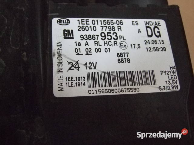 Lampa przód prawa Opel Vivaro Renault Trafic dostawcze Białystok