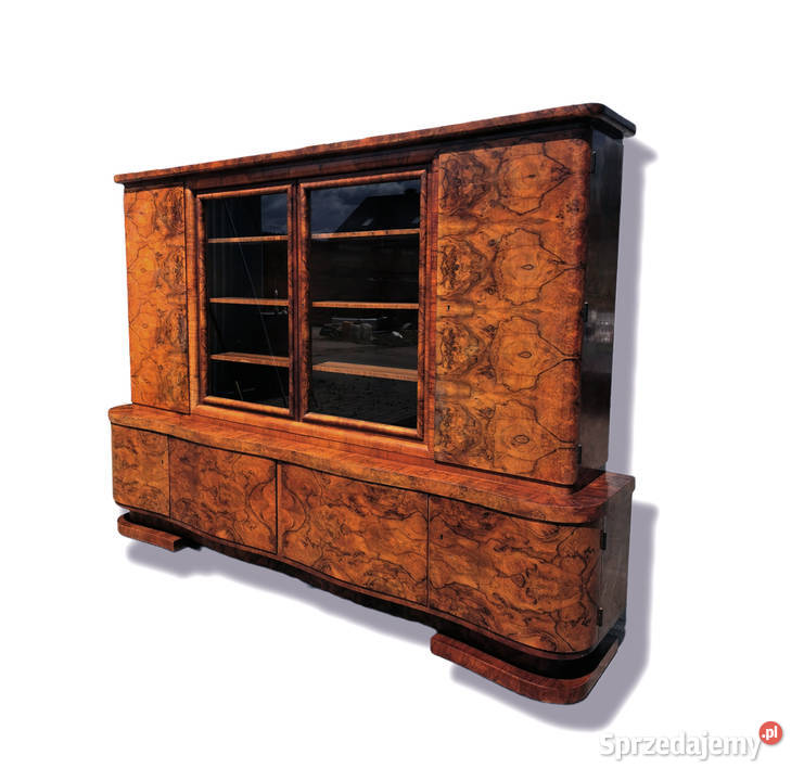 Komplet gabinetowy Art Deco z 1930 r biurko Wrocław sprzedam