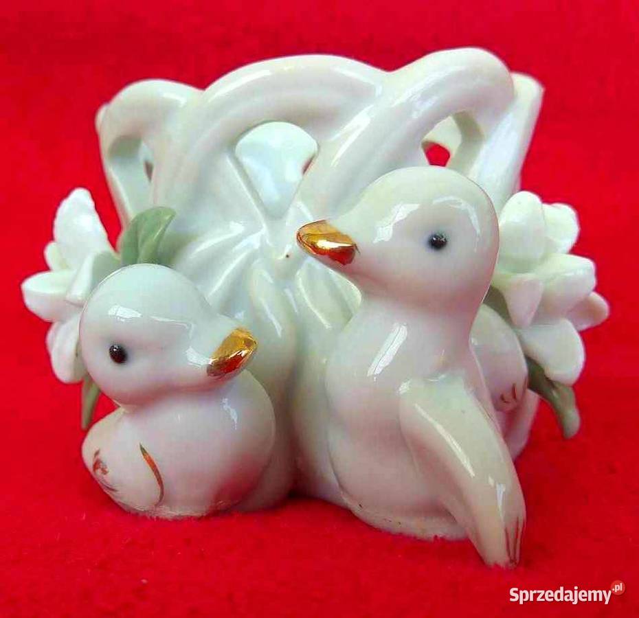 Piękny ażurowy koszyk świecznik porcelana Katowice