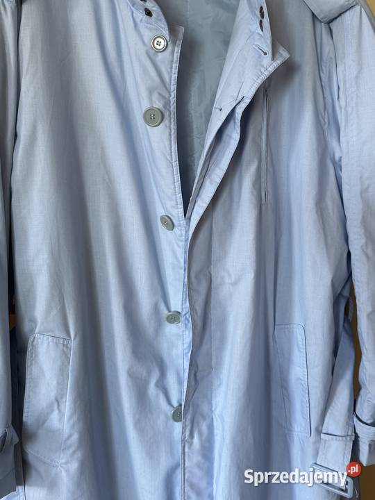 Dlugi plaszcz meski w blekitnym kolorze Lublin