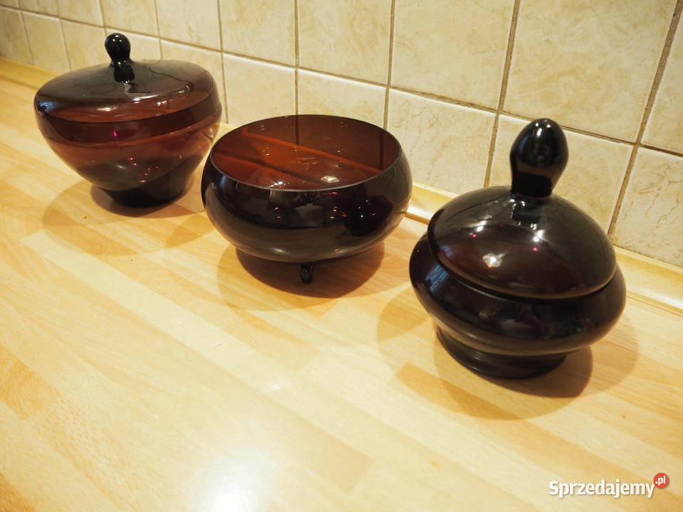 Naczynia ze szkła kolorowego brązowego Warszawa