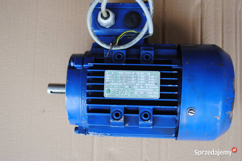 Silnik 075 kW 3 fazowy 1390 obr kołnierzowy Błonie