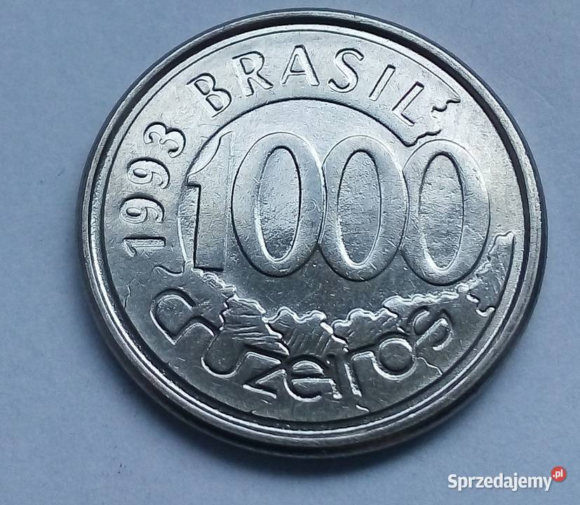 BRAZYLIA1000CRUZE 1993 r RYBAŁADNA Numizmatyka Legionowo