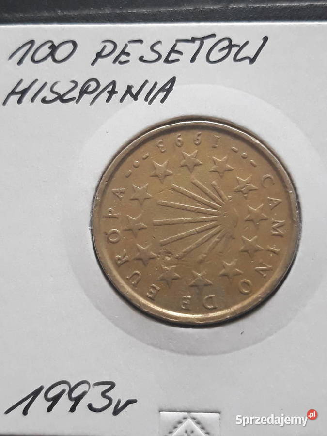 100 Pesetów Hiszpania 1993 r wielkopolskie Konin sprzedam