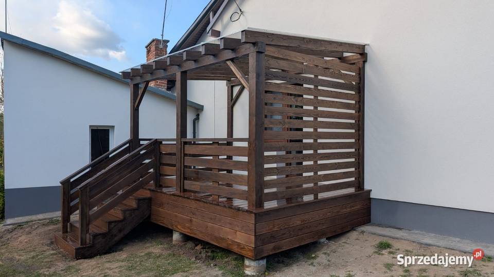 Taras drewniany zadaszenie tarasu altana pergola Altany i wiaty
