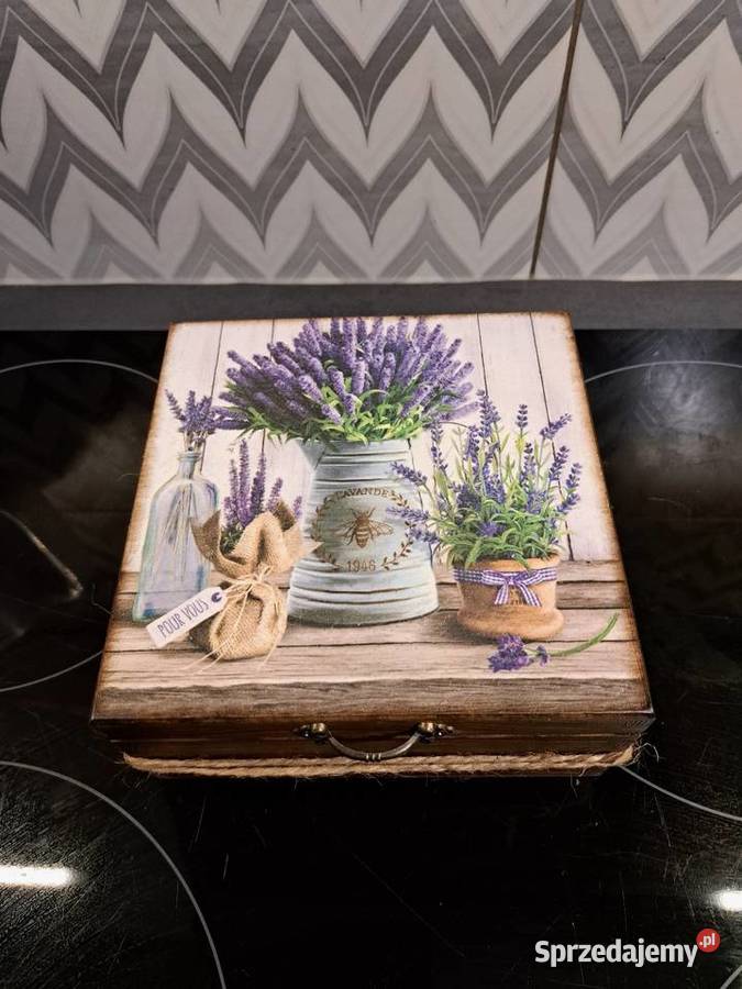 Szkatułka lawenda handmade decoupage Kędzierzyn-Koźle