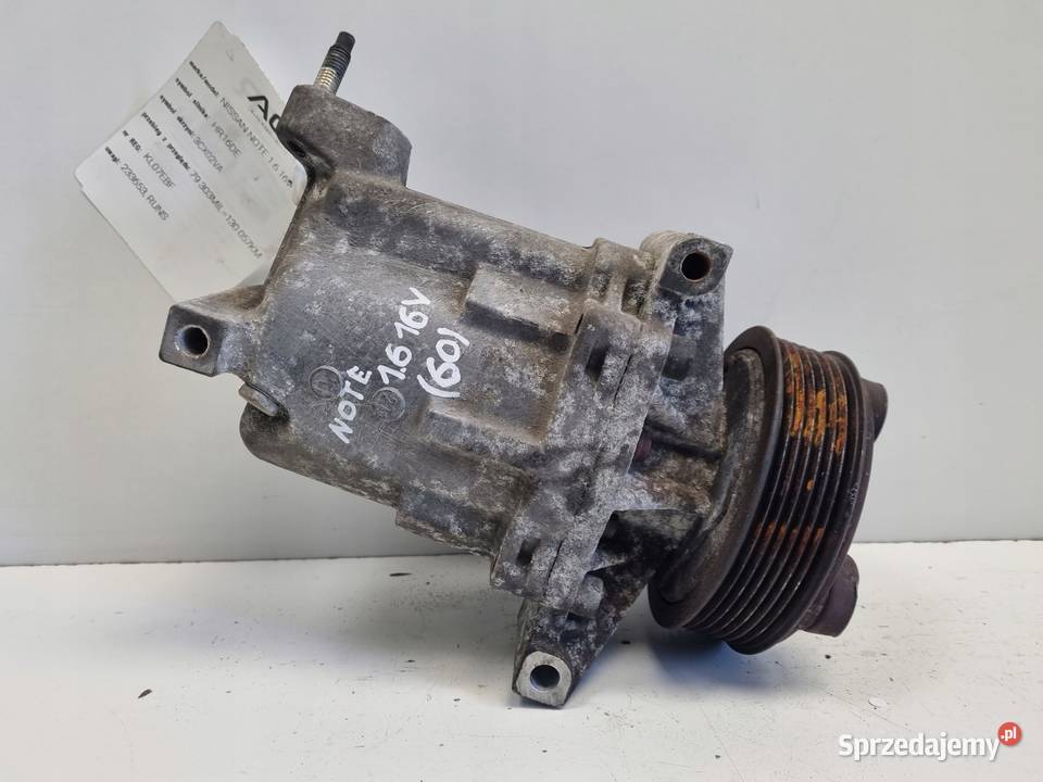 SPRĘŻARKA KLIMATYZACJI Nissan Note 16 16V pompa Rudka