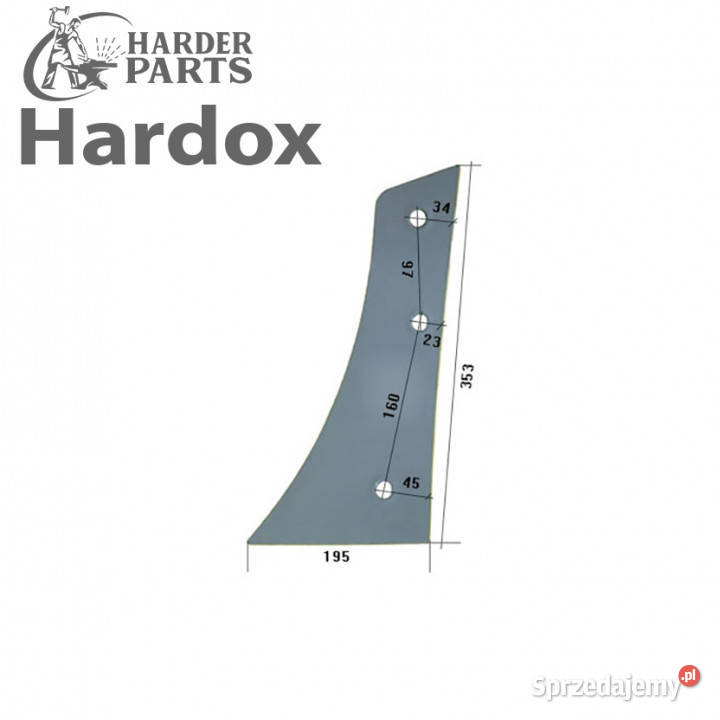 Pierś HARDOX 1067920020 do pługa UNIA grudziądz