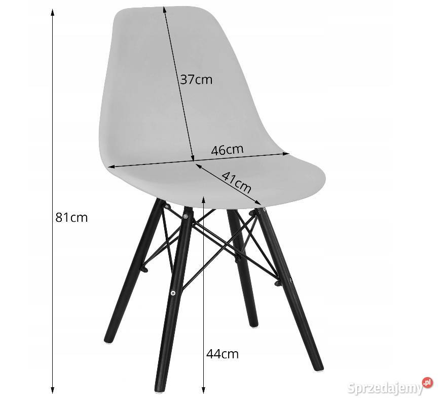 Krzesło do kuchni jadalni biura DSW Czarne NOWE