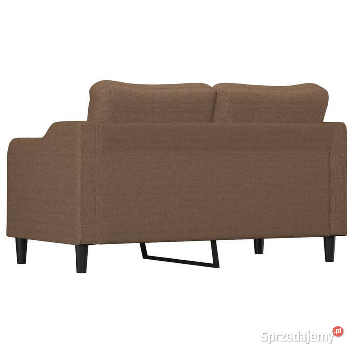 Sofa 2osobowa brązowa 140 tapicerowana tkaniną