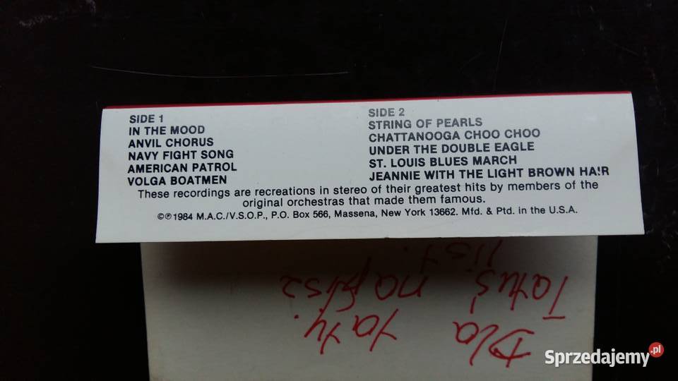 Kaseta magnetofonowa Glenn Miller The greates podlaskie Siemiatycze