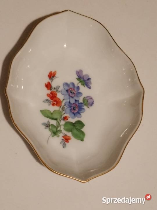 Mała miseczka porcelana Miśnia kwiatki Choszczno