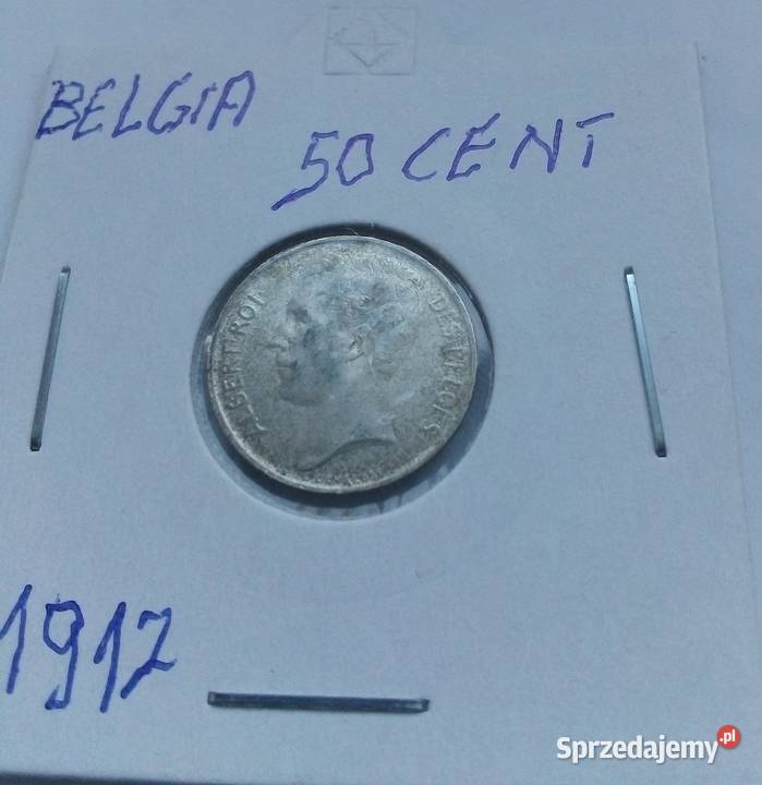 BELGIA-50 CENT-1912 r -SREBRO