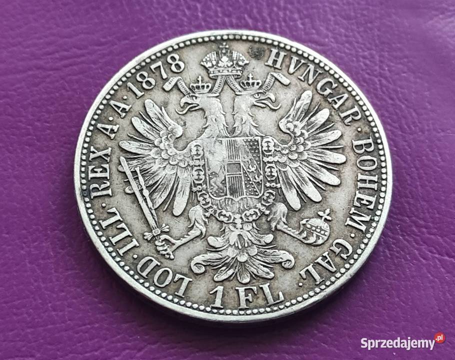 Moneta 1 FLOREN 1878 AUSTRIA Srebro Poszukiwana Pruszków sprzedam