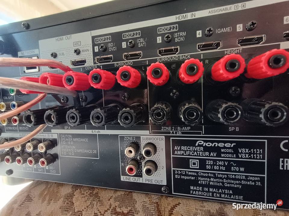 Potężny Pioneer vsx 1131 kujawsko-pomorskie Chełmno sprzedam