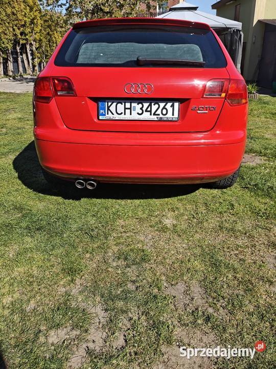 Audi A3 8P 5D Quattro 20 TDI 170 czerwony Trzebinia sprzedam