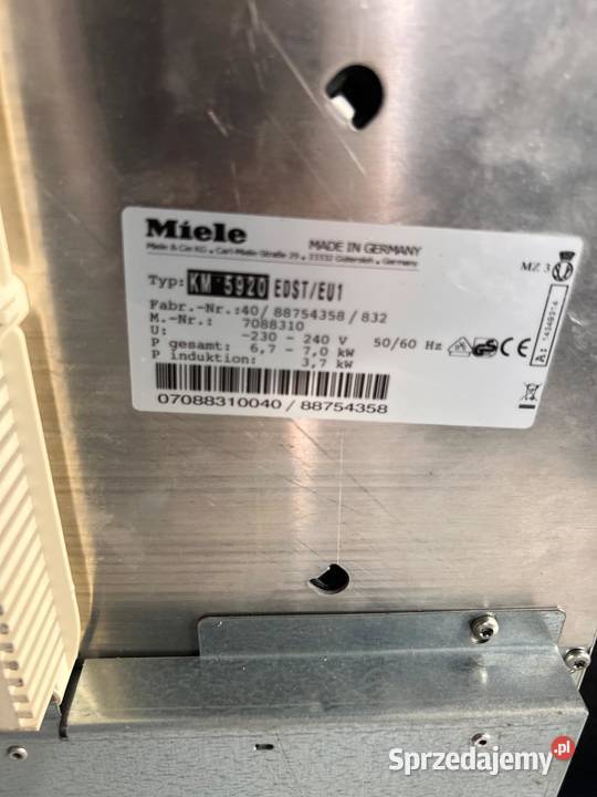 Płyta indukcyjna MIELE 60 Transport Gwarancja Warszawa sprzedam