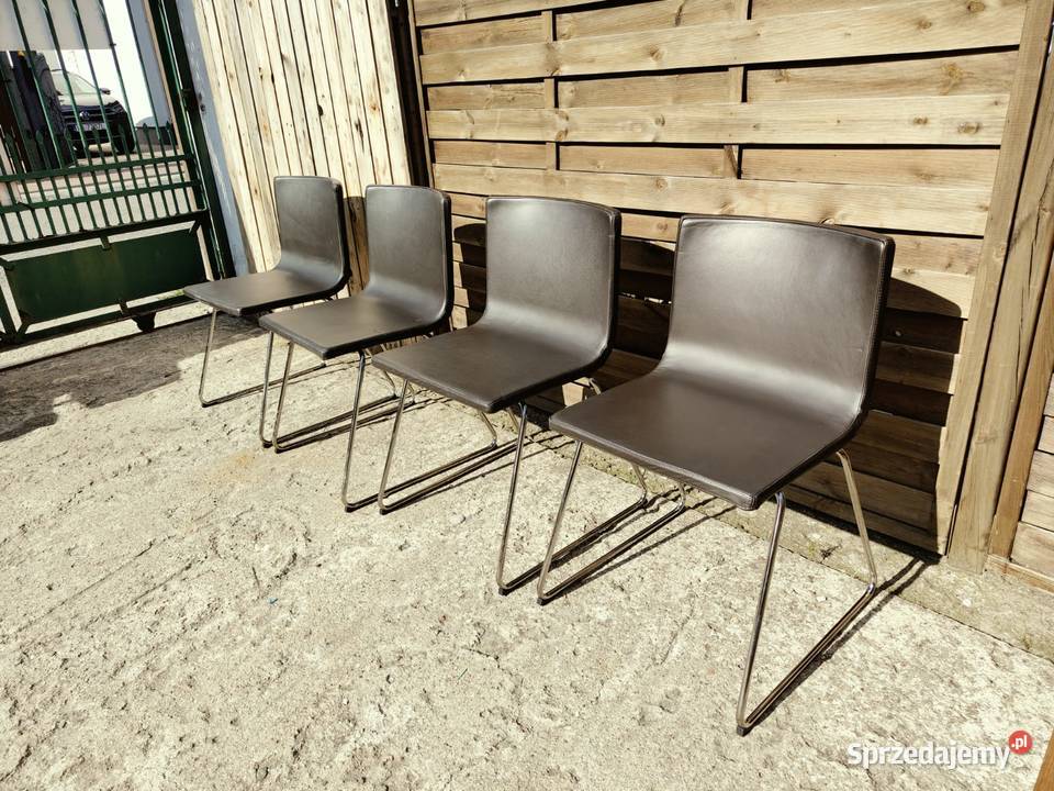 4 x krzesło IKEA Bernhard skóra naturalna mazowieckie Warszawa