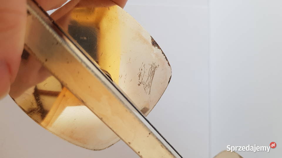 Stary metalowy świecznik z platerowanymi Dąbrowa Górnicza
