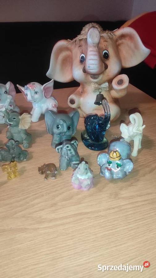 Figurki figurka słonik porcelanowe pamiątki Warszawa