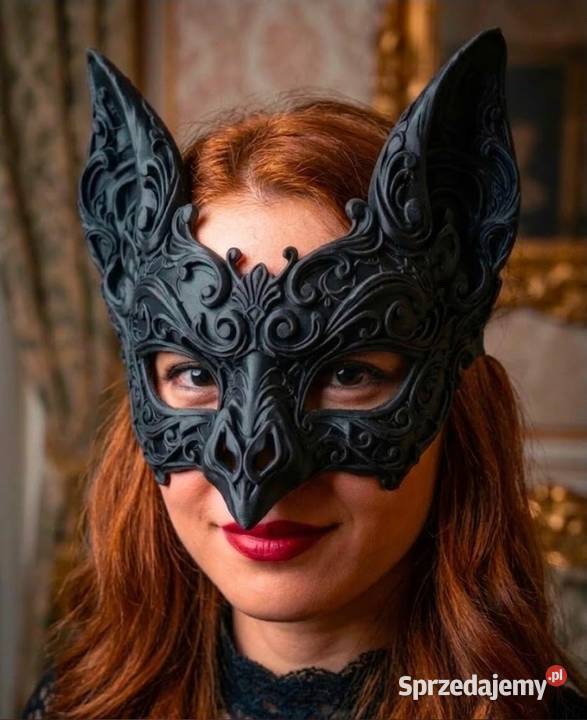 Maska Halloween Nietoperz Goth