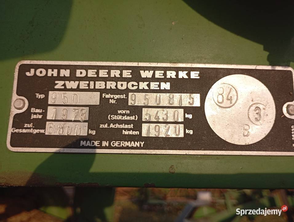 Kombajn John Deere 950 heder 3m Stopnica