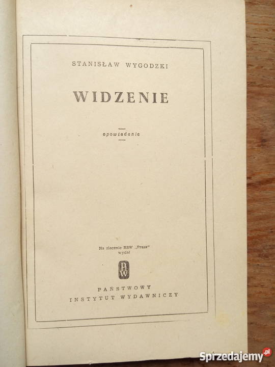 Widzenie książka z 1951r Autor Stanisław Rok wydania 1951 śląskie Dąbrowa Górnicza