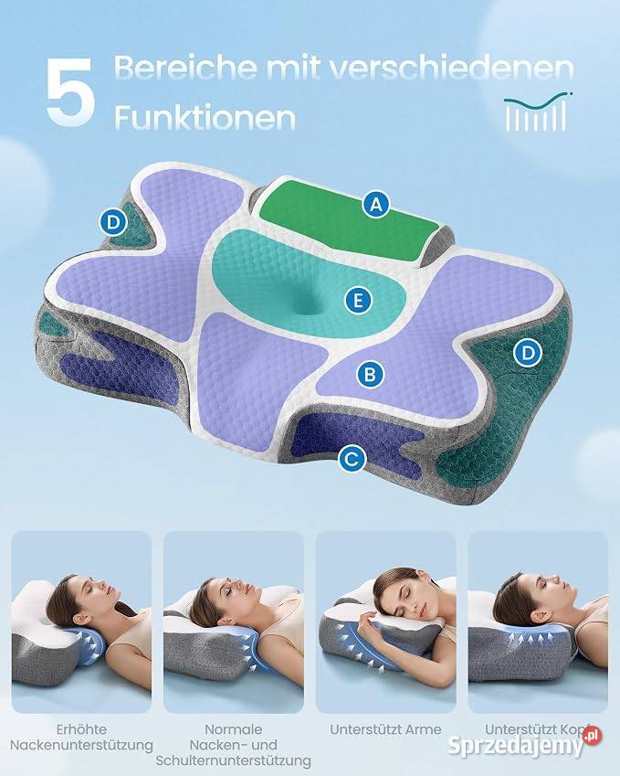 Poduszka ergonomiczna do spania Songmics 59 x 40