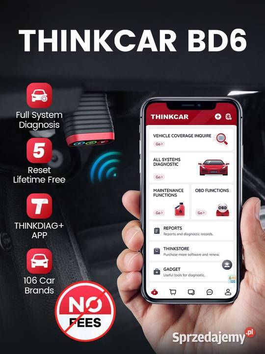 Thinkcar db6 wszystkie systemy auta 5 funkcji Siemianowice Śląskie sprzedam