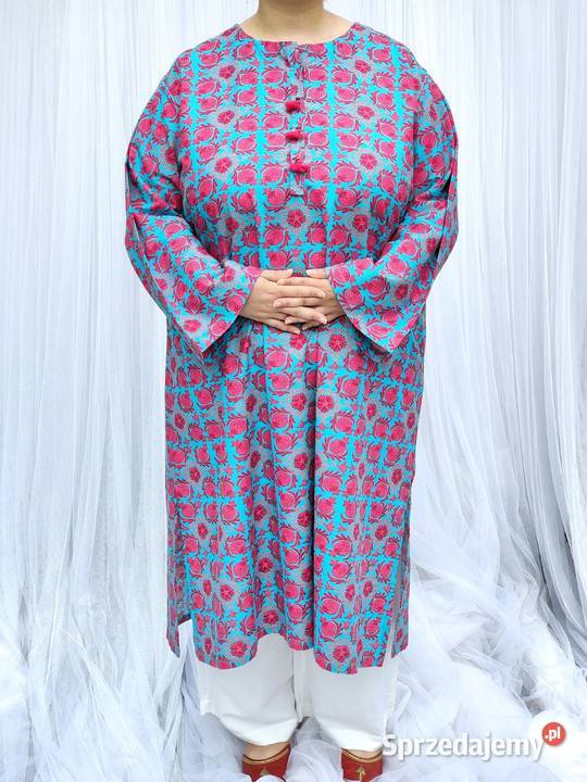 Długa tunika M 38 XL 42 plus size bawełna Szczecin sprzedam