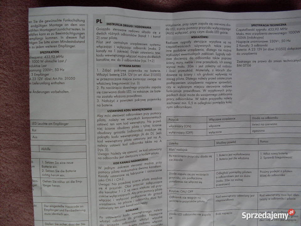 Przełączniki radiowe bezprzewodowe wielkopolskie Poznań