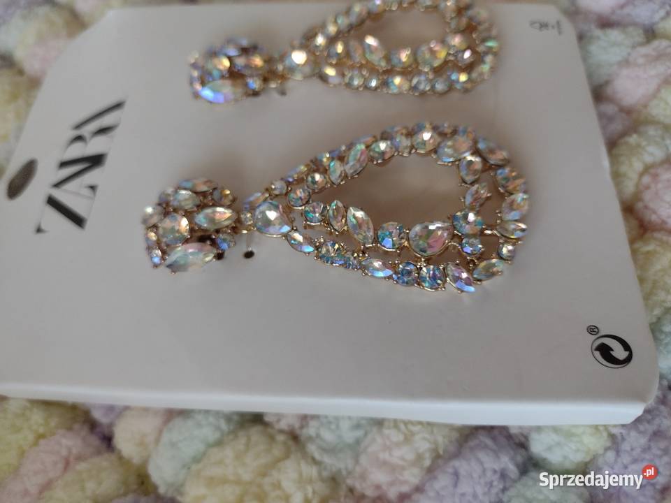 ZARA Wytworne duże kolczyki ślubne z Madrytu sprzedam