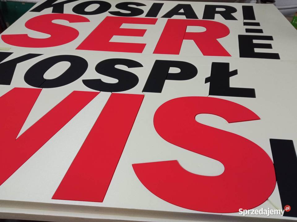Litery XPS znaki graficzne reklama pianka xps Dębna