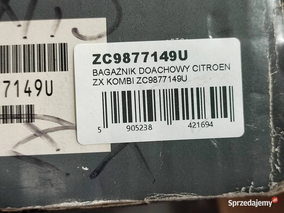 BAGAŻNIK DACHOWY CITROEN ZX KOMBI 19911998 Bagażniki lubelskie