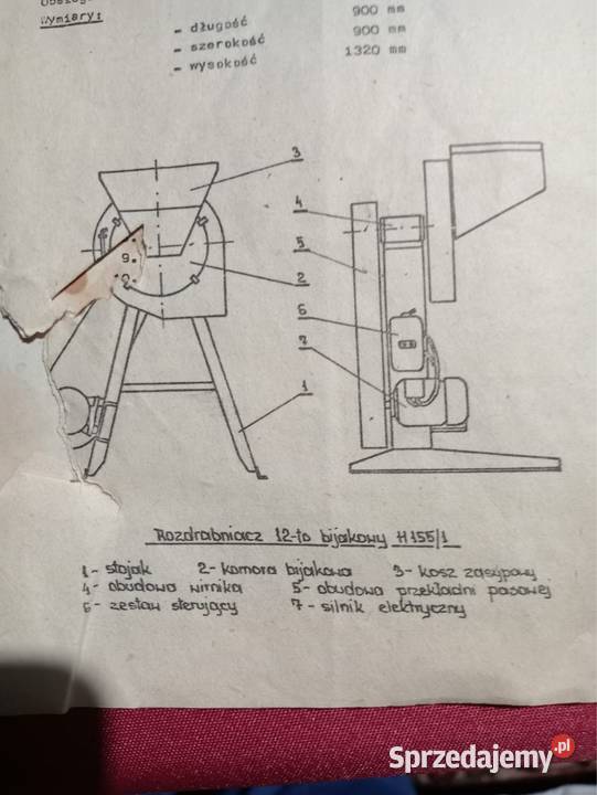 śrutownik bijakowy rozdrabniacz h1551 opolskie Opole