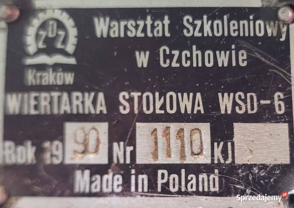 Wiertarka stołowa WSD6 produkcja stan 3 Kraków