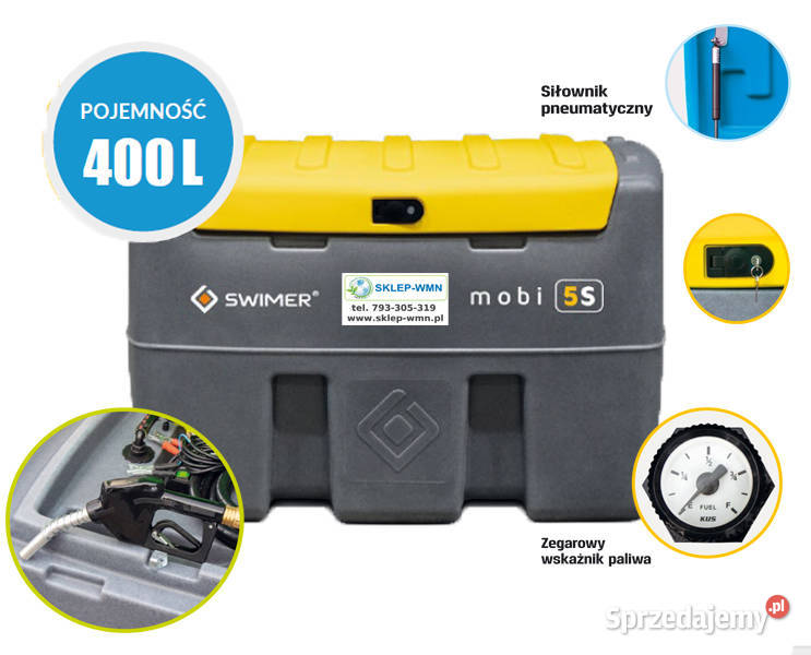 Zbiornik mobilny na paliwo ON 400L z pompą 12V Kłodzko