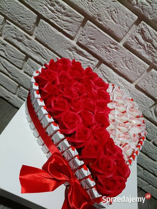 Box Kinder serce z róż mydlanych i Rafaello Ratyń