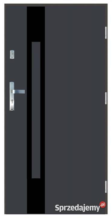 Drzwi wejściowe do domu Zewnętrzne GA25 BLACK Ciemniewo
