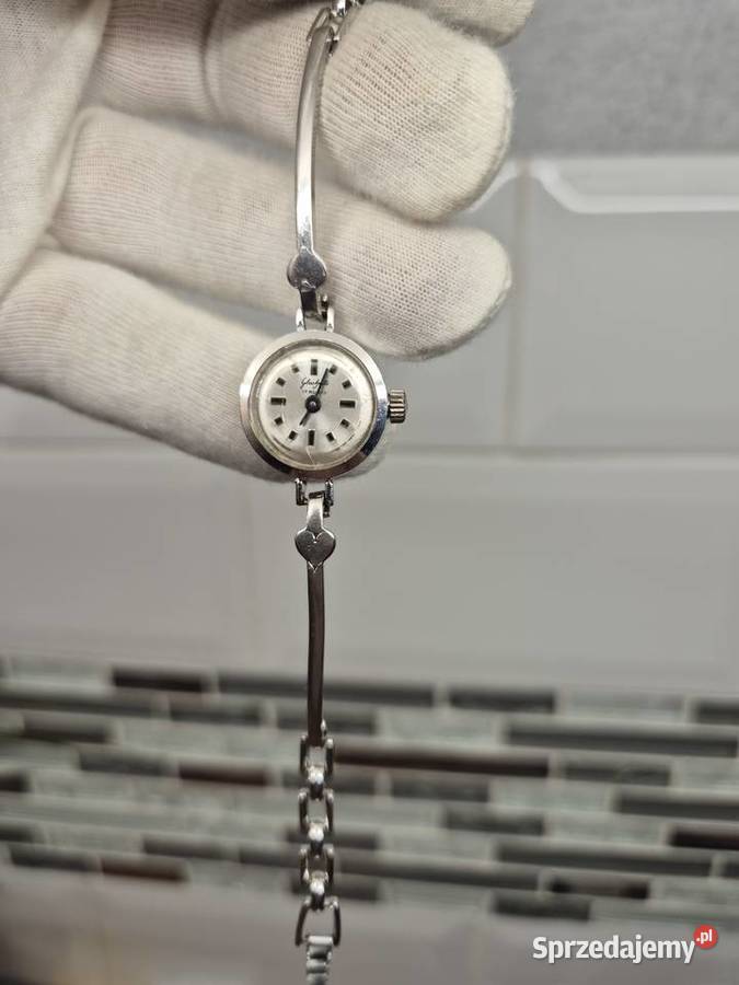 Damski biżuteryjny zegarek mechaniczny Glashutte