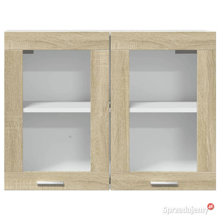 Szafka wisząca z szybą kolor dąb sonoma 80x31x60 Kuchenne