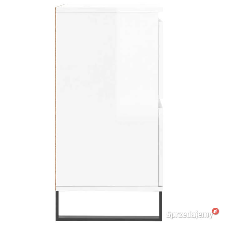 Komoda biała z połyskiem 60x35x70 materiał mazowieckie