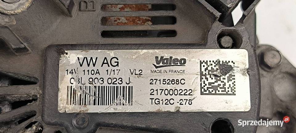 ALTERNATOR SKODA RAPID 03L903023J kujawsko-pomorskie Lipno