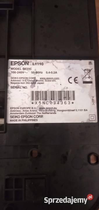 separator Epson L3160 L1110 L5190 drukarka Pozostałe Sandomierz