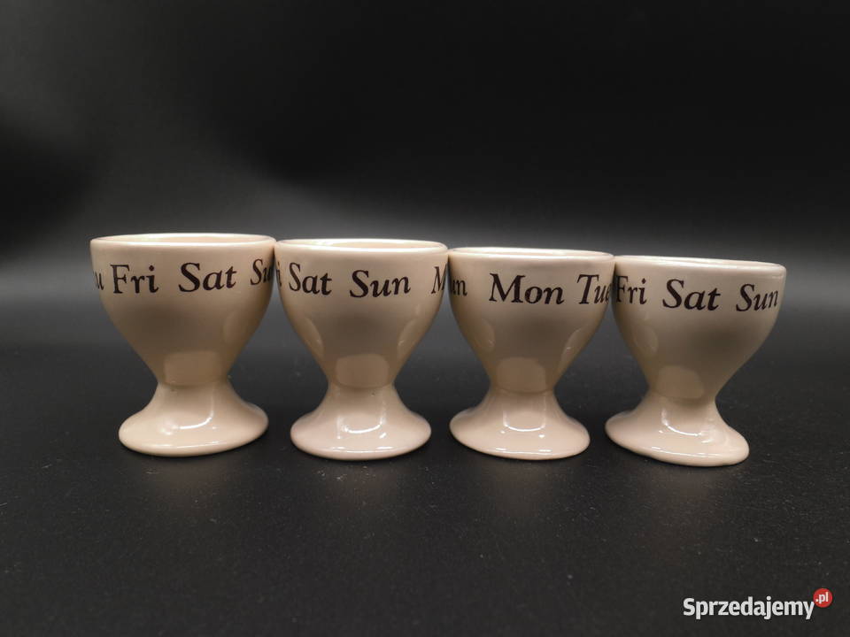 Kieliszki do jajek ecru 4 Porcelana i szkło Raszków