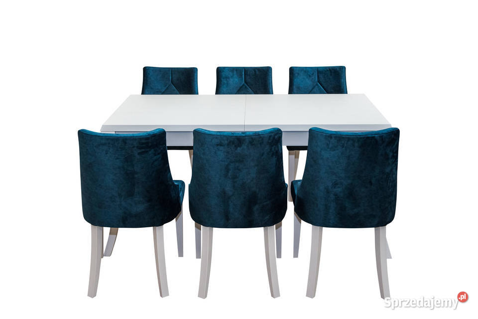 Stół Glamour LEONARDO 6 krzeseł CELINE